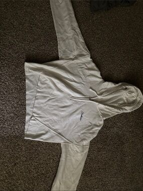 Hollister Classic White Hooded Pullover Sweater